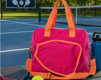 Personalized Pickleball Bag, Custom Monogram tote bag, Pickleball Gear Organizer, Embroidered Tote, Gift for Pickleball Lovers, Paddle Bag