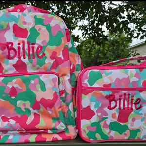 Girls Tootie Fruity Personalized Backpack and lunch box, Monogrammed Backpack and lunch box set