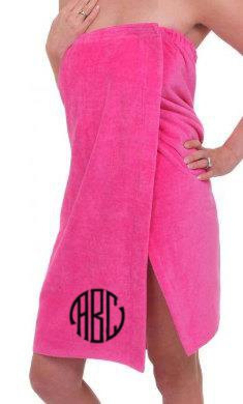 Spa wrap HOT PINK personalized Bridesmaid gift spa towel Etsy