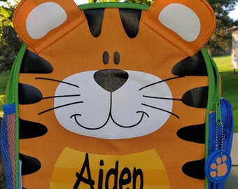Kids Mini Tiger Personalized Stephen Joseph Backpack, Fits ages 1 to 3