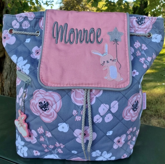 Quilted Floral Backpack for Baby, Stephen Joseph Bunny  display picture 2