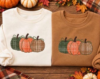 Ladies Fall Sweatshirt, Pumpkin Crewneck, shirt for Thanksgiving