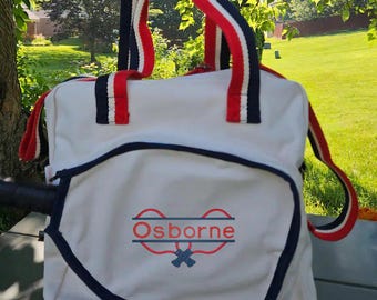 Personalized Pickleball Bag, Custom Monogram Pickleball bag, Pickleball Gear tote, Embroidered Tote, Gift for Pickleball players, Paddle Bag