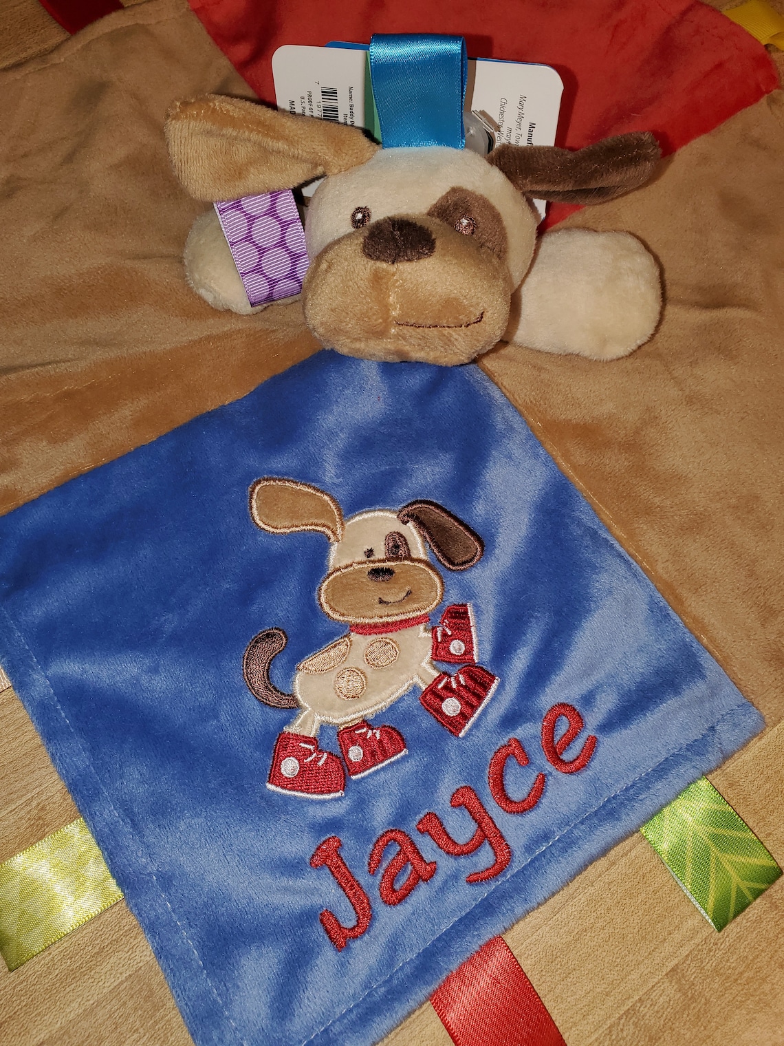 Taggies Buddy Dog blanket Personalized Taggie baby gift Etsy Italia