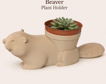 Beaver Plant Holder - Winsome Wildlife- Fits 4 Inch Pot