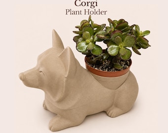 Corgi Dog Plant Holder - Winsome Wags - Fits 4 Inch Pot