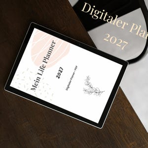 Digitaler Planer 2027 Deutsch, iPad Kalender Boho Minimalistisch, GoodNotes Mappe, Life Planner Hyperlinked, Tablet Handy Vorlage