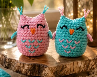 No Sew Little Owl Crochet Pattern | Amigurumi Owl PDF Pattern | Cute Mini Owl | Easy Crochet Pattern | Beginner Friendly DIY