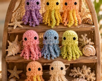 Jellyfish Crochet Pattern PDF | Amigurumi Jellyfish Pattern | Beginner Crochet Pattern | Cute Sea Animal | Instant Digital Download