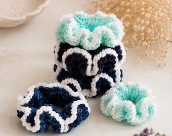 Soft Crochet Hair Ties Pattern| Handmade Crochet Velvet Scrunchie| Soft Chunky Hair Accessory