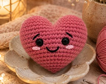Mini Heart Amigurumi Crochet Pattern PDF | Heart Plushie |Cute Valentine Gift | Instant Digital Download