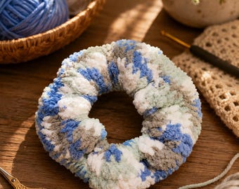 Crochet Scrunchie Pattern PDF | Easy Hair Scrunchie Crochet Pattern | Beginner Crochet Hair Accessory | Digital Download