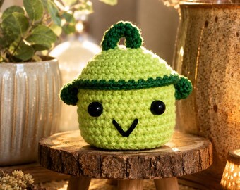Little Happy Pot Crochet Pattern | Cute Amigurumi Pot PDF | Crochet Plant Pot Tutorial | Instant Download | DIY Yarn Project
