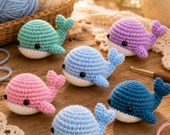 Mini Whale Crochet Pattern| Amigurumi Whale PDF|Crochet Whale Pattern| Beginner Crochet Pattern| Digital Download