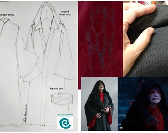 MADE TO ORDER Darth Sidious, Emperor Palpatine robe replica, from Rise of Skywalker movie