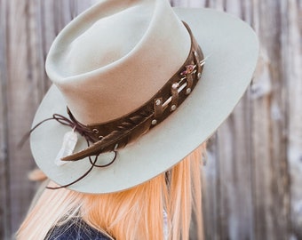 Brown- Western Leather •••HATBAND ONLY•••. for a Cowboy Hat- The Apothecary in Brown