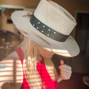 Schwarzes oder Braunes Leder Hutband NUR für einen Western Cowboy Hut- The Apothecary- Boho- Crystal- Herb