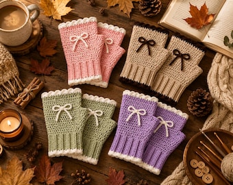 EasyFit Crochet Fingered Gloves Pattern Bundle | Beginner Friendly Winter Hand Warmers (PDF Download)