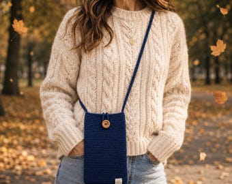 Crochet Phone Bag Pattern PDF, Crossbody Pouch Shoulder Purse, Instant Digital Download Tutorial