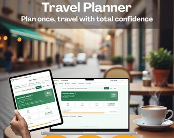 Travel Planner Digital Spreadsheet Alternative Trip Itinerary Budget Packing List Offline Travel Organiser Private
