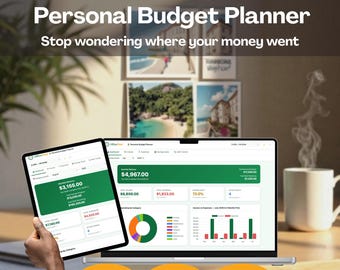 Personal Budget Planner Digital Spreadsheet Alternative Monthly Income Expense Tracker Offline Finance Tool Private