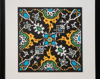 Tekiya de los Derviches - 8 capas de cartulina cortada con precisión (30x30 cm)