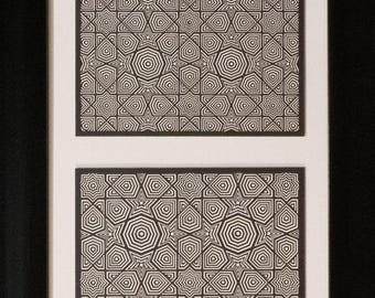 Cuadrado de rosetas de ocho pliegues – 12 capas de cartulina cortada con precisión (35,5 x 11,5 pulgadas)
