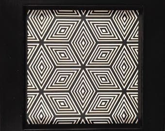 ¿Qué ves? - 10 capas de cartulina cortada con precisión, superpuestas a mano, encuadernadas y montadas (4x4")