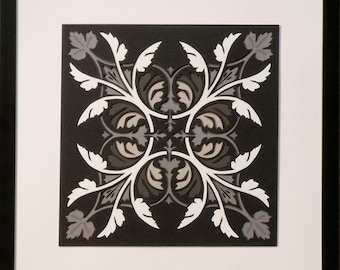 Hojas ornamentales Dos - 10 capas de cartulina cortada con precisión (12x12)