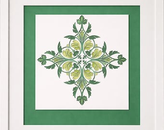 Hojas ornamentales Uno - 11 capas de cartulina cortada con precisión (12x12)