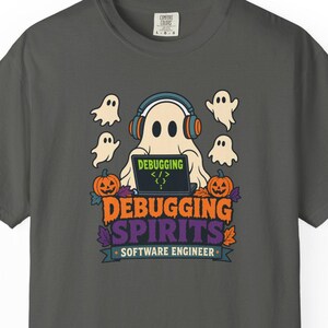 Debugging Spirits Shirt, Ghost Coder Tee, Software Engineer Halloween Shirt, Programmer Gift