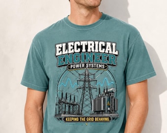 Power Systems Shirt, Keeping The Grid Behaving Tee, Transmission Line Gift, Grid Engineer Funny Tee, Gift For Husband Son Nephew