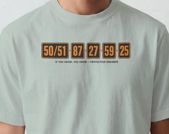 Codes de relais de protection Tee 50 51 87 27 59 25, Cadeau « Si vous savez, vous savez », Spécialiste en protection de relais, Humour en ingénierie des services publics