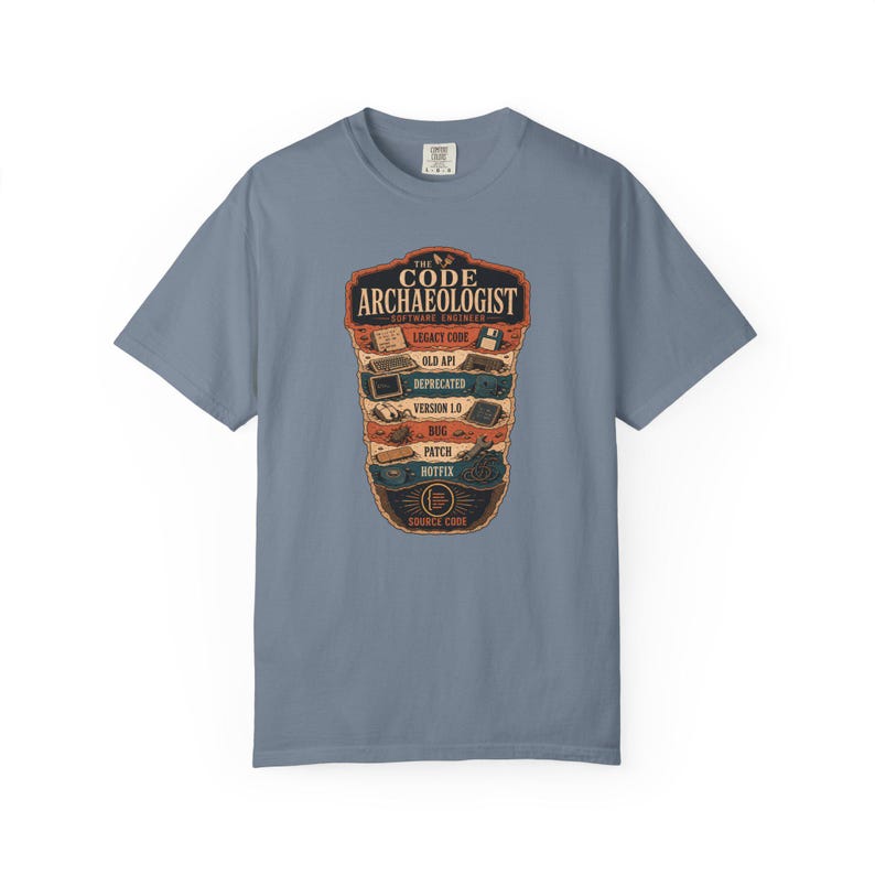 Code Archaeologist Software Engineer Shirt, Legacy Code Strata T-Shirt, Funny Senior Developer Tee, Programmer Gift image 6