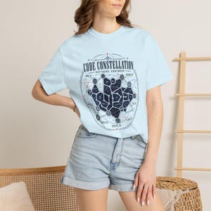 Kodkonstellation Mjukvaruingenjör T-shirt, astronomikodning T-shirt, rymdprogrammerare T-shirt, teknikgåva för utvecklare bild 12