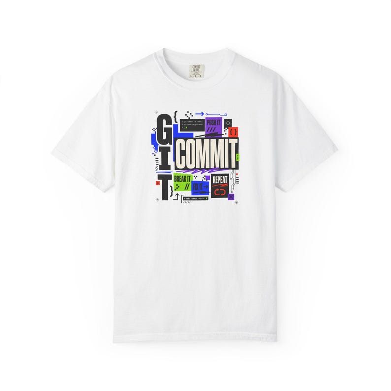 Git Commit Shirt, Software Engineer Tee, Programmer Shirt, Developer Gift, Coding Shirt, Tech Gift image 1