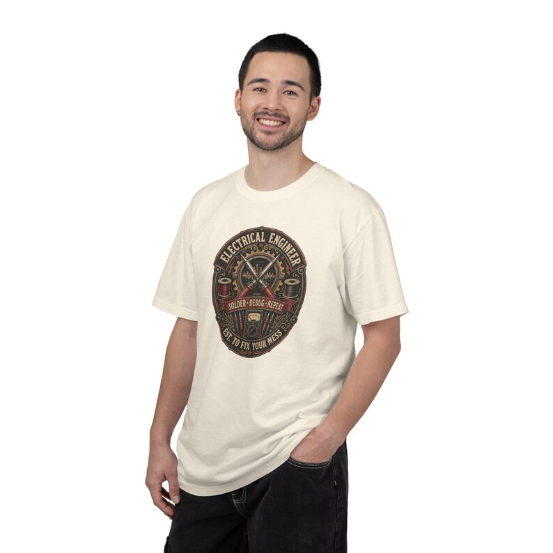 Electrical Engineer Solder Debug Repeat Shirt, Vintage Comfort Colors Tee image 13