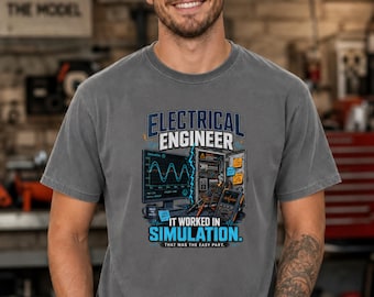 Camiseta "Funcionó en la simulación", "Esa fue la parte fácil", regalo divertido sobre sistemas de energía, humor sobre simulación de sala de control, regalo para él/marido.