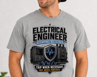 Protection Engineer Shirt, Trip When Necessary Not When Panicked Tee, Power Systems Relay Gift, Switchgear Tech, Gift For Husband Him