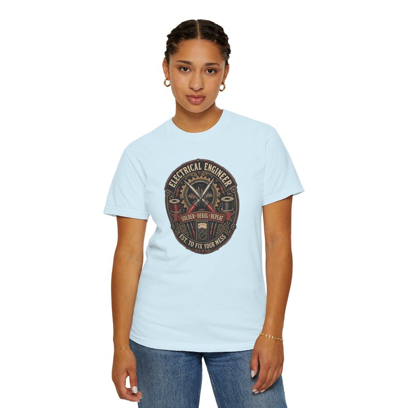 Electrical Engineer Solder Debug Repeat Shirt, Vintage Comfort Colors Tee image 20