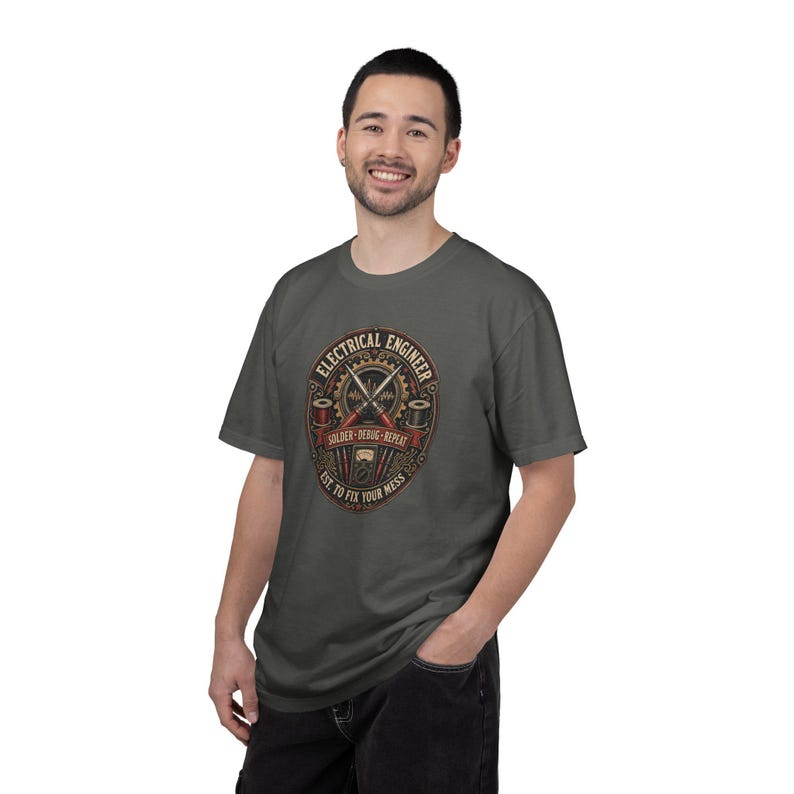 Electrical Engineer Solder Debug Repeat Shirt, Vintage Comfort Colors Tee image 14