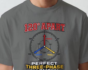 T-shirt triphasé Harmony 120° - Cadeau idéal pour une ingénieure en électricité ou une femme diplômée - Ma fille a adoré ! Super cadeau !
