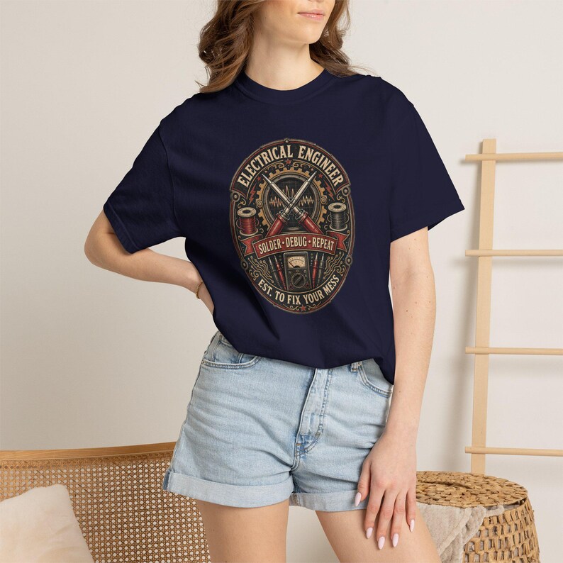 Electrical Engineer Solder Debug Repeat Shirt, Vintage Comfort Colors Tee image 4