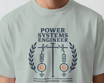 T-shirt de secours redondant et résilient, cadeau pour ingénieur en systèmes électriques, vêtements de synchronisation de générateurs, cadeau de fin d'études pour spécialiste des réseaux électriques