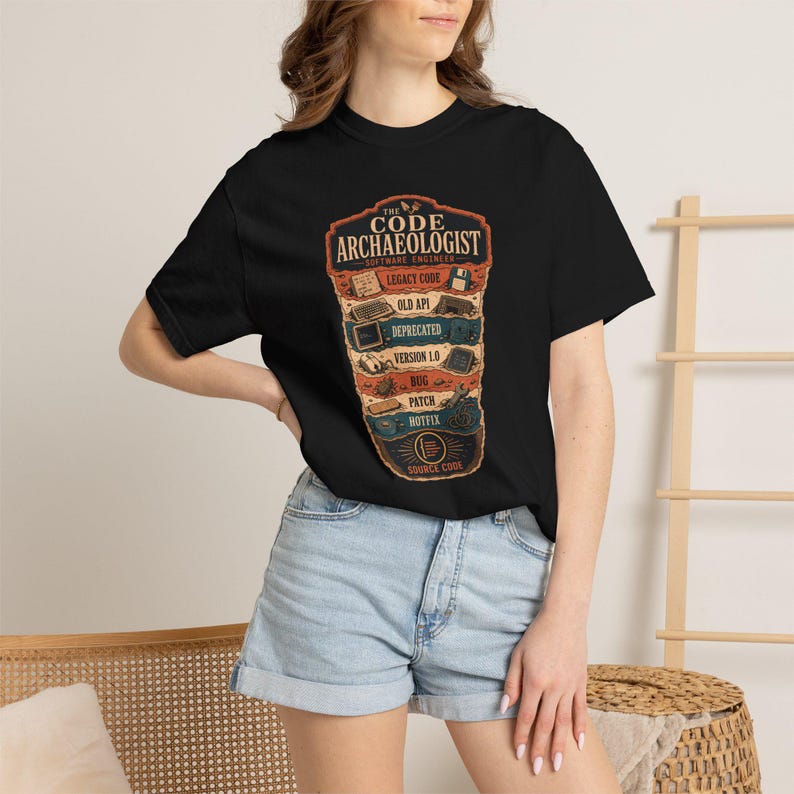 Code Archaeologist Software Engineer Shirt, Legacy Code Strata T-Shirt, Funny Senior Developer Tee, Programmer Gift image 20