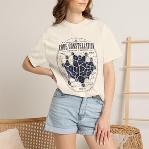 Kodkonstellation Mjukvaruingenjör T-shirt, astronomikodning T-shirt, rymdprogrammerare T-shirt, teknikgåva för utvecklare bild 10