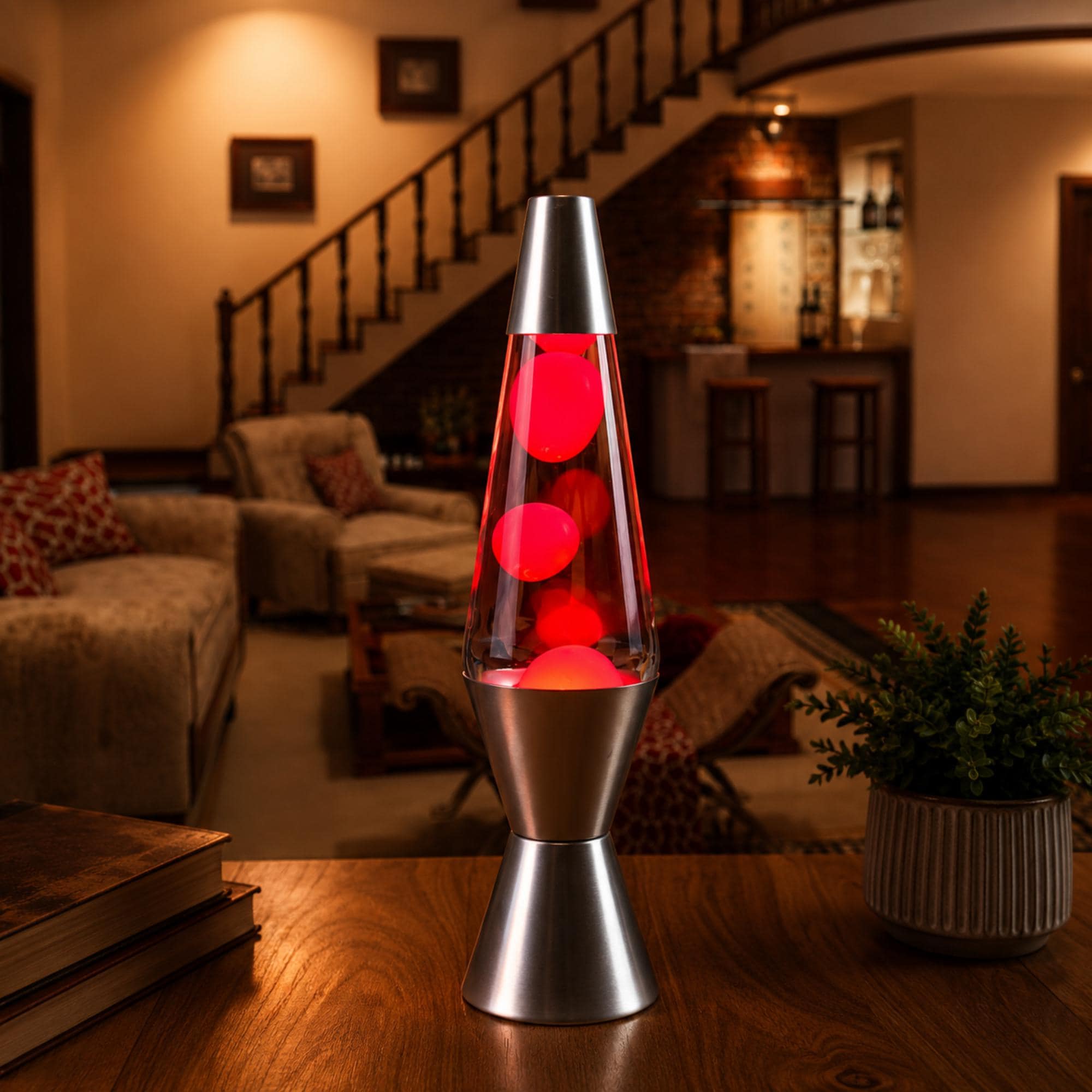 新品未使用、送料込み】希少 レトロ ロケット ラバ ランプ オレンジ
