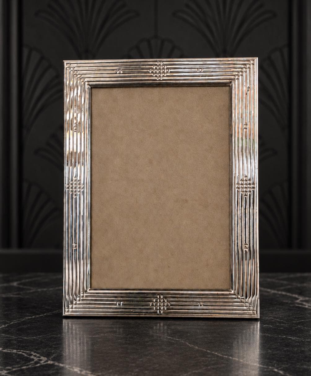 Art Deco Silver Frame - Etsy