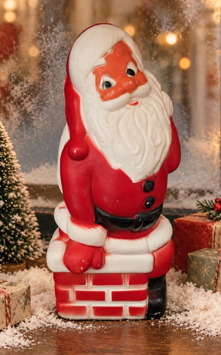 Vintage Santa Light - Etsy