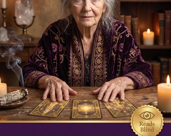 Leitura de Tarot às Cegas (Entrega na Mesma Hora) • Percepção Psíquica Sem Necessidade de Detalhes